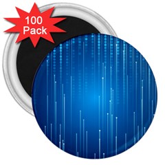 Abstract Rain Space 3  Magnets (100 Pack)