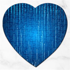 Abstract Rain Space Jigsaw Puzzle (heart)