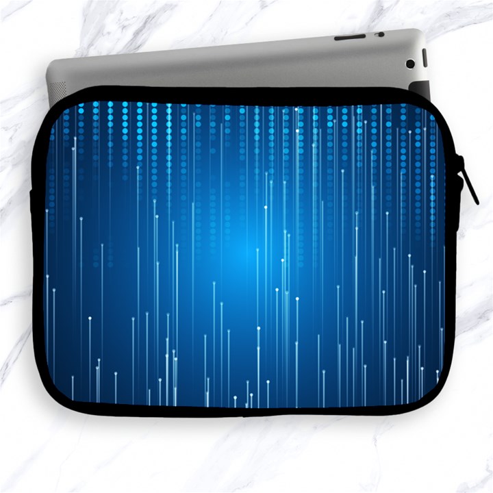 Abstract Rain Space Apple iPad 2/3/4 Zipper Cases