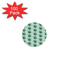 Aloe Plants Pattern Scrapbook 1  Mini Buttons (100 Pack)  by Bajindul