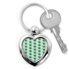 Aloe Plants Pattern Scrapbook Key Chain (heart) by Bajindul