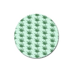 Aloe Plants Pattern Scrapbook Magnet 3  (round) by Bajindul