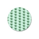 Aloe Plants Pattern Scrapbook Magnet 3  (Round) Front