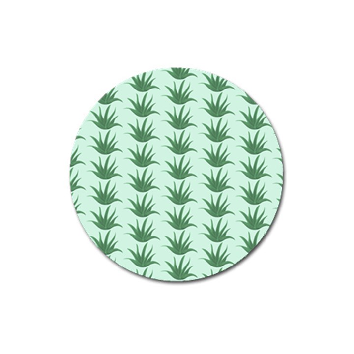 Aloe Plants Pattern Scrapbook Magnet 3  (Round)