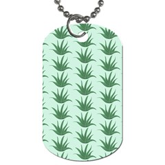 Aloe Plants Pattern Scrapbook Dog Tag (one Side) by Bajindul