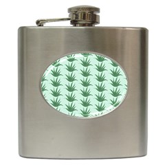 Aloe Plants Pattern Scrapbook Hip Flask (6 Oz) by Bajindul