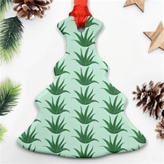 Aloe Plants Pattern Scrapbook Christmas Tree Ornament (two Sides) by Bajindul