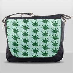 Aloe Plants Pattern Scrapbook Messenger Bag by Bajindul