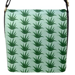 Aloe Plants Pattern Scrapbook Flap Closure Messenger Bag (s) by Bajindul