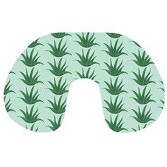 Aloe Plants Pattern Scrapbook Travel Neck Pillow by Bajindul