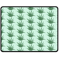 Aloe Plants Pattern Scrapbook Double Sided Fleece Blanket (medium)  by Bajindul