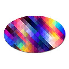 Abstract Background Colorful Pattern Oval Magnet by Bajindul