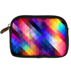 Abstract Background Colorful Pattern Digital Camera Leather Case by Bajindul