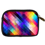 Abstract Background Colorful Pattern Digital Camera Leather Case Back