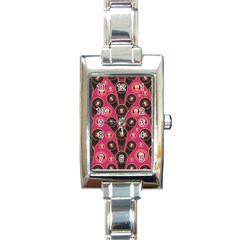 Background Abstract Pattern Rectangle Italian Charm Watch