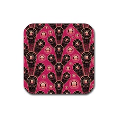 Background Abstract Pattern Rubber Coaster (square)  by Bajindul