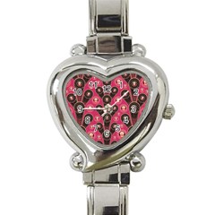 Background Abstract Pattern Heart Italian Charm Watch