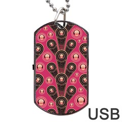 Background Abstract Pattern Dog Tag Usb Flash (two Sides) by Bajindul