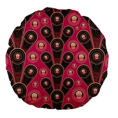 Background Abstract Pattern Large 18  Premium Flano Round Cushions by Bajindul