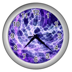 Abstract Space Wall Clock (silver) by Bajindul