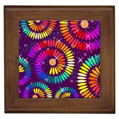 Abstract Background Spiral Colorful Framed Tiles by Bajindul