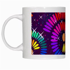 Abstract Background Spiral Colorful White Mugs by Bajindul