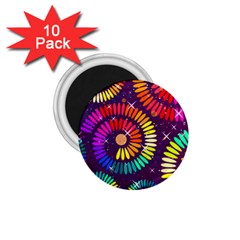 Abstract Background Spiral Colorful 1 75  Magnets (10 Pack)  by Bajindul