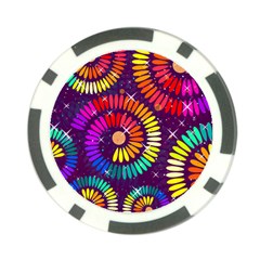 Abstract Background Spiral Colorful Poker Chip Card Guard by Bajindul