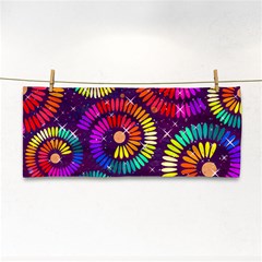 Abstract Background Spiral Colorful Hand Towel by Bajindul