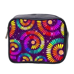 Abstract Background Spiral Colorful Mini Toiletries Bag (two Sides) by Bajindul