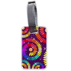 Abstract Background Spiral Colorful Luggage Tag (two Sides) by Bajindul