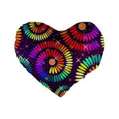 Abstract Background Spiral Colorful Standard 16  Premium Heart Shape Cushions by Bajindul