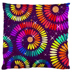 Abstract Background Spiral Colorful Standard Flano Cushion Case (one Side) by Bajindul