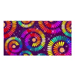 Abstract Background Spiral Colorful Satin Shawl by Bajindul