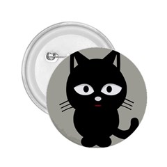 Cat Pet Cute Black Animal 2 25  Buttons