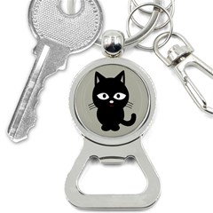 Cat Pet Cute Black Animal Bottle Opener Key Chain by Bajindul