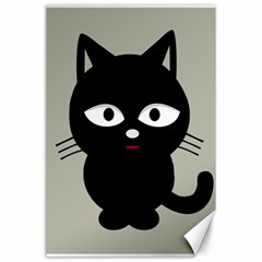 Cat Pet Cute Black Animal Canvas 24  X 36  by Bajindul