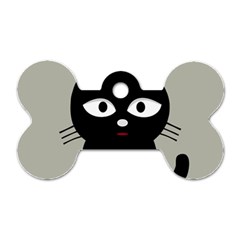 Cat Pet Cute Black Animal Dog Tag Bone (one Side) by Bajindul