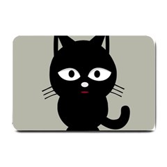 Cat Pet Cute Black Animal Small Doormat  by Bajindul