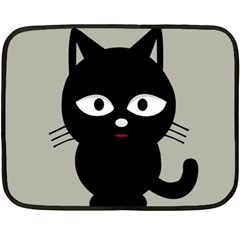 Cat Pet Cute Black Animal Fleece Blanket (mini)