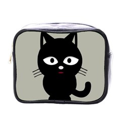 Cat Pet Cute Black Animal Mini Toiletries Bag (one Side) by Bajindul