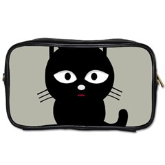 Cat Pet Cute Black Animal Toiletries Bag (one Side)