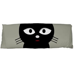 Cat Pet Cute Black Animal Body Pillow Case (dakimakura) by Bajindul