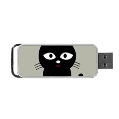 Cat Pet Cute Black Animal Portable Usb Flash (one Side) by Bajindul