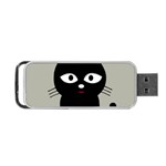 Cat Pet Cute Black Animal Portable USB Flash (One Side) Front