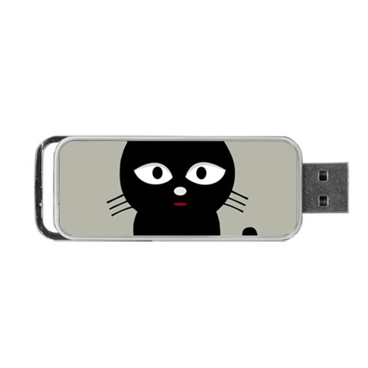 Cat Pet Cute Black Animal Portable USB Flash (One Side)