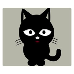 Cat Pet Cute Black Animal Double Sided Flano Blanket (small)  by Bajindul