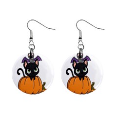 Halloween Cute Cat Mini Button Earrings