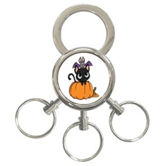 Halloween Cute Cat 3-ring Key Chain by Bajindul