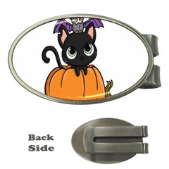 Halloween Cute Cat Money Clips (oval)  by Bajindul